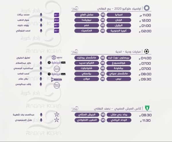 رياضة: مباريات ربع نهائي اولمبياد طوكيو اليوم السبت 31يوليو2021