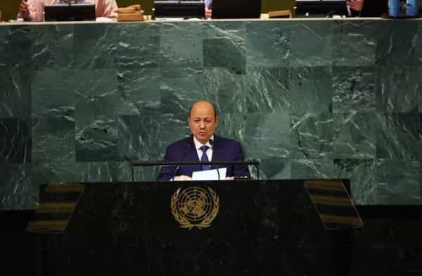 نيويورك: الرئيس العليمي يدعو الى تحول دولي في مقاربة الأزمة اليمنية ويؤكد صعوبة التهدئة مع الحوثيين دون رادع حاسم