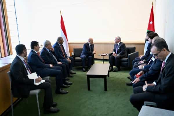 نيويورك: الرئيس العليمي يناقش مع العاهل الاردني جهود انعاش السلام في اليمن