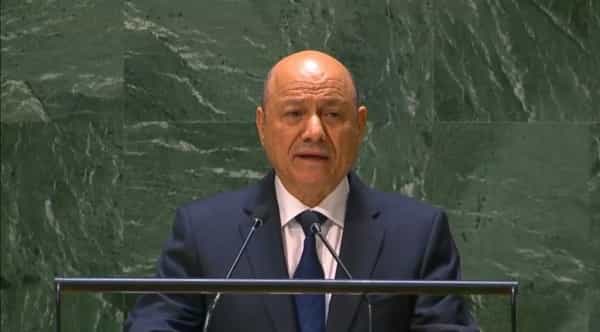 نيويورك: الرئيس العليمي يجدد تمسك حكومته بالمرجعيات الثلاث ويحذر من التعامل مع المليشيات كسلطة امر واقع