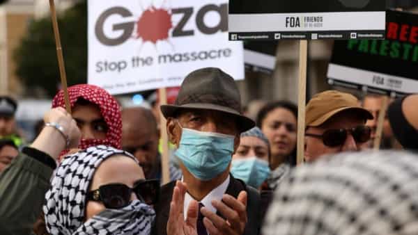طوفان الاقصى: الآلاف يتظاهرون في لندن تضامنا مع الفلسطينيين
