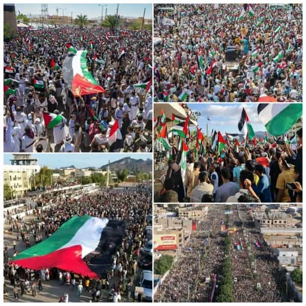 طوفان الأقصى: تظاهرات حاشدة في العاصمة صنعاء ومدن يمنية عدة تضامنا مع الشعب الفلسطيني