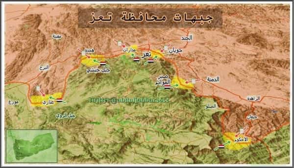 اليمن: مقتل جنديين واصابة خمسة اخرين من تحالف القوات الحكومية بمعارك ضد الحوثيين خلال الساعات الماضية