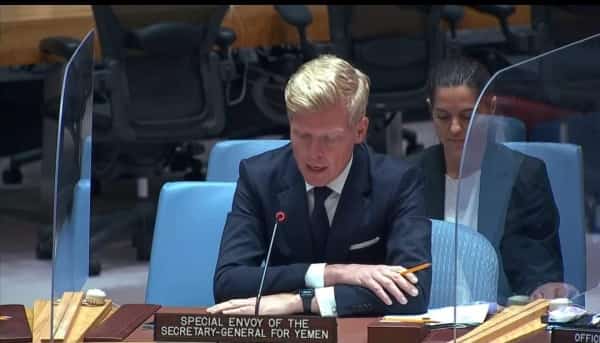 نيويورك: المبعوث الاممي يقول انه لايزال بانتظار رد الحوثيين على مقترح فتح الطرق في تعز
