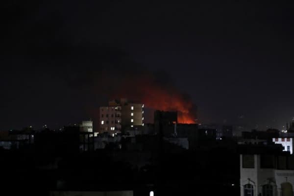 خارطة الغارات الجوية في العاصمة صنعاء