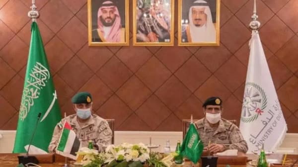 اجتماع عسكري سعودي اماراتي حول مستجدات العمليات الحربية في اليمن