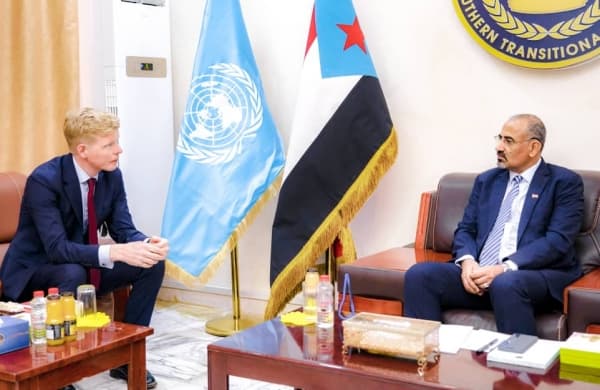 المبعوث الاممي يلتقي المجلس الانتقالي غداة توتر مفاجىء مع التحالف الحكومي