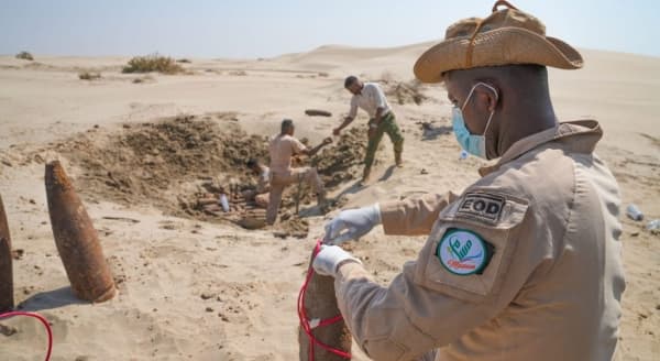 "مسام" يتلف أكثر من ألف مادة متفجرة من مخلفات الحرب في أبين