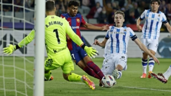 برشلونة يهزم سوسييداد ويستعيد وصافة الدوري الإسباني