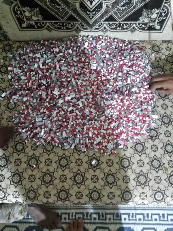 ضبط كمية كبيرة من الحبوب المخدرة أثناء محاولة تهريبها إلى السعودية