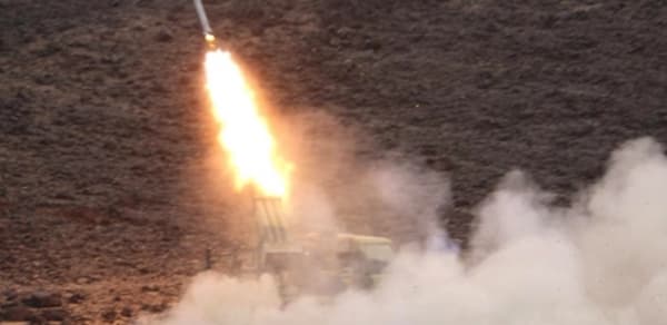 انفجار صاروخ حوثي في سماء أبين