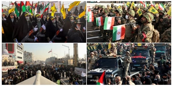 آلاف من عناصر الحرس الثوري يشاركون في عرض عسكري